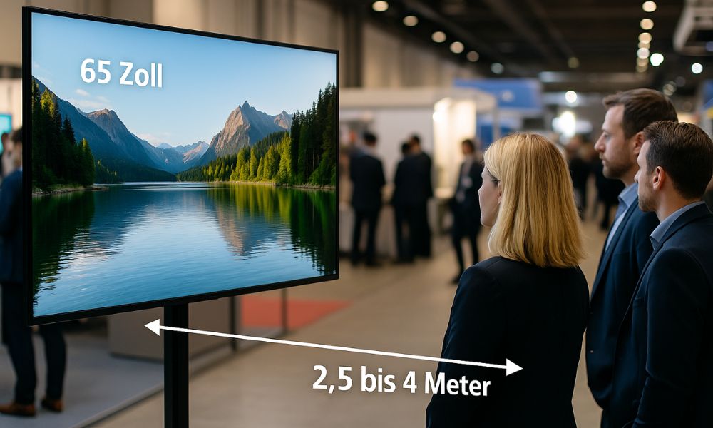 Abstand zum aufgestellten Fernseher